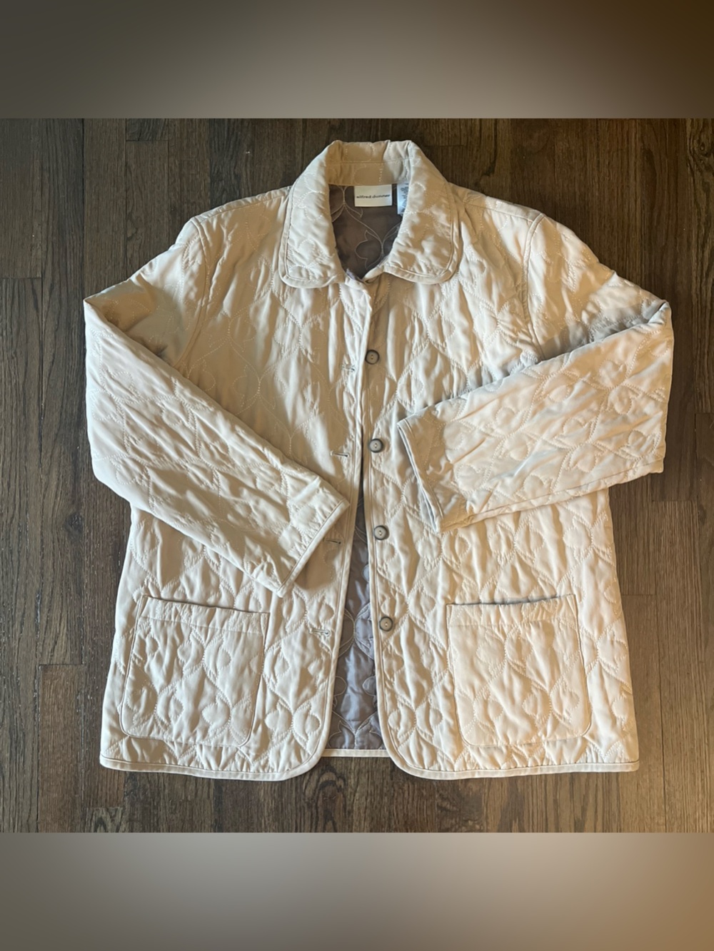 Cream Quilted Chore Women's Jacket